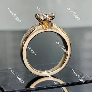 Ethical Lab Diamond Ring with Pave Accents in Gold or Platinum | DovEggs