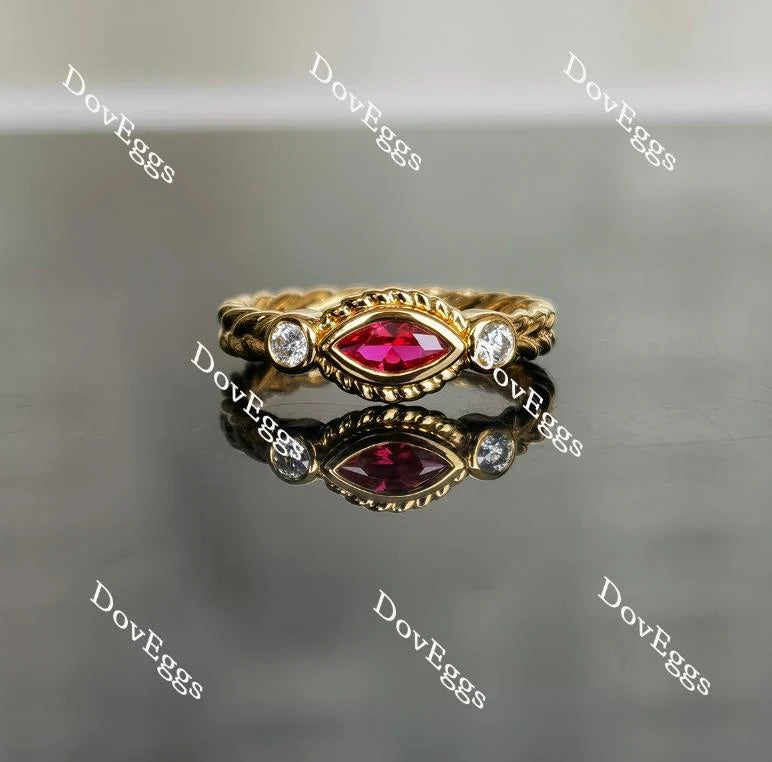Lab Diamond Ring with GHI Color Accents (Moissanite/LGD) in 10K/14K Gold or Platinum | DovEggs