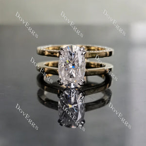 Lab Diamond Ring with Pave Accents (Moissanite/LGD) in 10K/14K Gold or Platinum | DovEggs