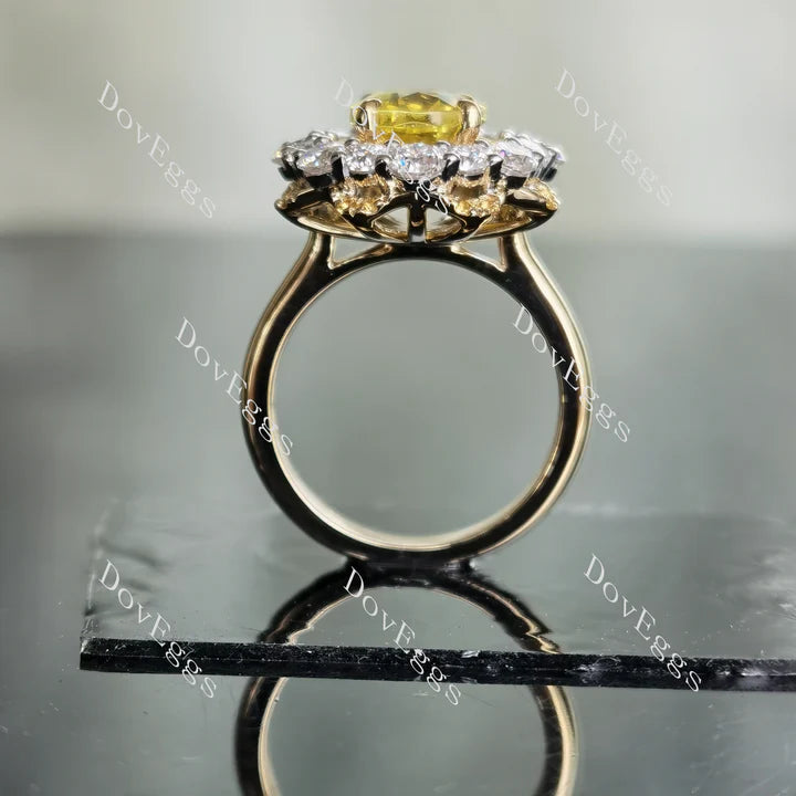 Doveggs oval colored gem engagemeng ring