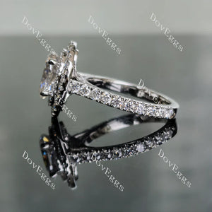 Doveggs pave moissanite or lab grown diamond engagement ring