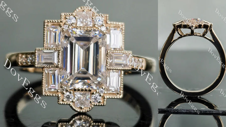 Lab Diamond Ring with GHI Color Accents (Moissanite/LGD) in 10K/14K Gold or Platinum | DovEggs