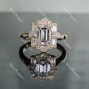Lab Diamond Ring with GHI Color Accents (Moissanite/LGD) in 10K/14K Gold or Platinum | DovEggs