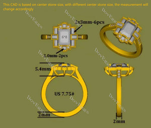 Lab Diamond Ring with GHI Color Accents (Moissanite/LGD) in 10K/14K Gold or Platinum | DovEggs