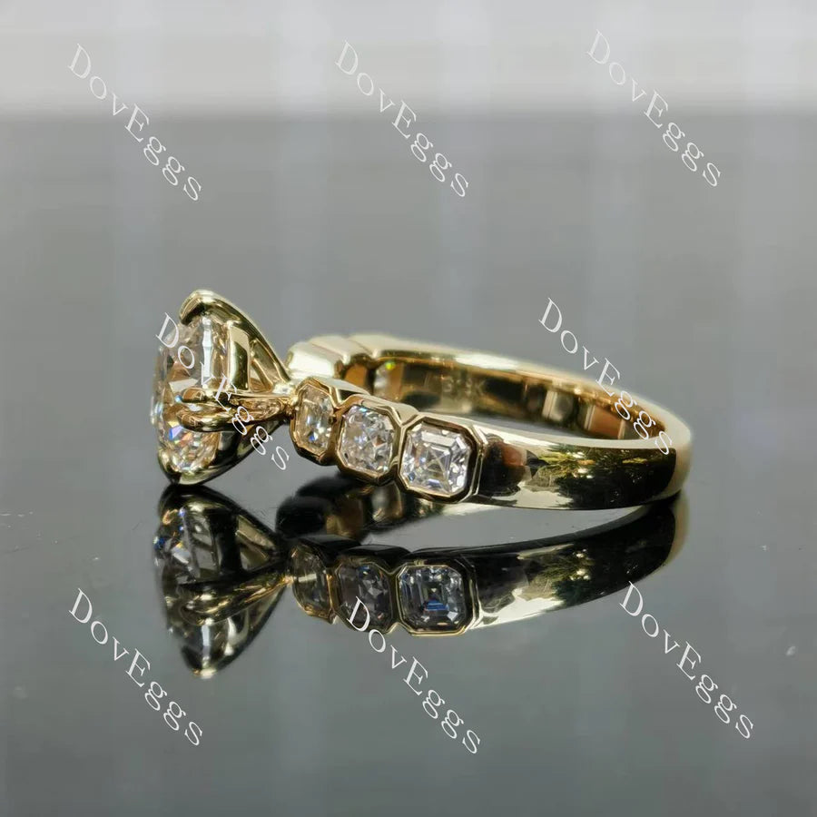 Platinum bezel setting lab diamond Engagement Ring | DovEggs