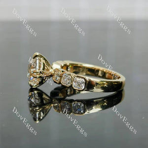 Platinum bezel setting lab diamond Engagement Ring | DovEggs