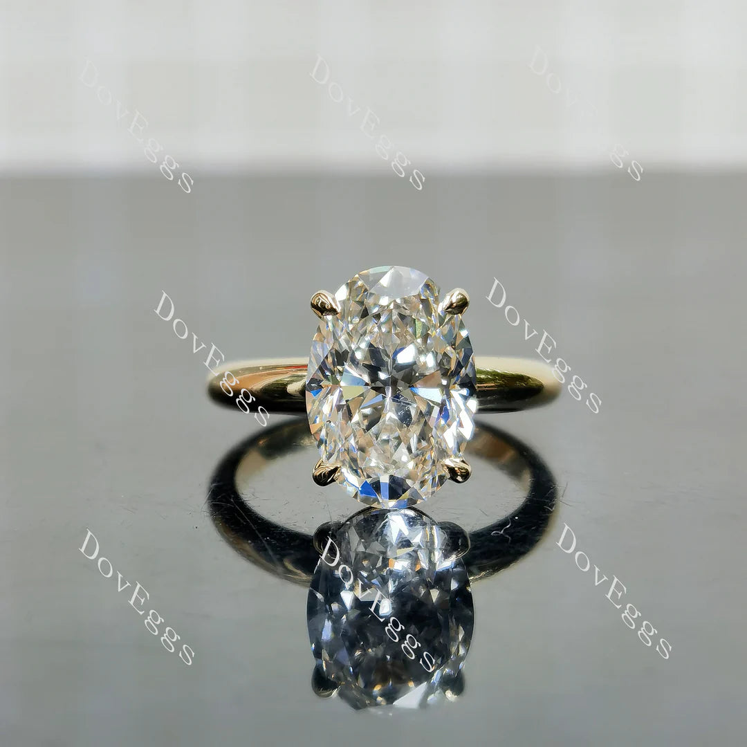 Lab Diamond Solitaire Ring in 10K/14K Gold or Platinum | DovEggs