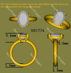 Lab Diamond Solitaire Ring in 10K/14K Gold or Platinum | DovEggs