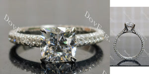 cushion pave full enternity moissanite