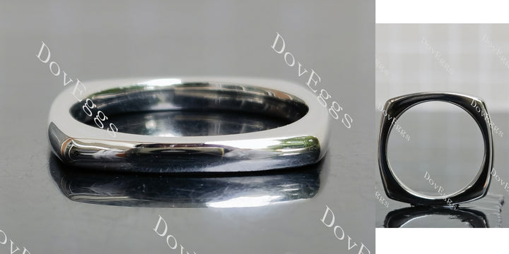 Doveggs square plain wedding band-2.5mm band width - DovEggs-Seattle