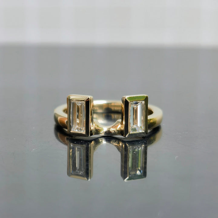 Group Order baguette bezel setting moissanite/colored gem ring jacket Only