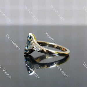 Yellow gold side stones vintage engagement ring| Doveggs