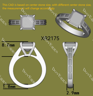 Lab Diamond Ring with GHI Color Accents (Moissanite/LGD) in 10K/14K Gold or Platinum | DovEggs