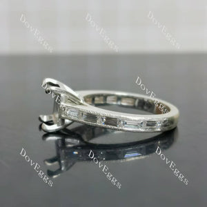 Lab Diamond Ring with GHI Color Accents (Moissanite/LGD) in 10K/14K Gold or Platinum | DovEggs