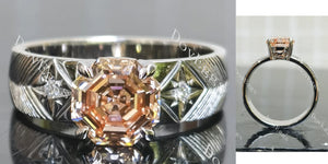 Lab Diamond Ring with Custom Accents (Moissanite/LGD/Gemstone) in 10K/14K/18K Gold or Platinum | DovEggs