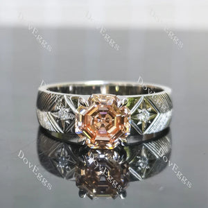 Lab Diamond Ring with Custom Accents (Moissanite/LGD/Gemstone) in 10K/14K/18K Gold or Platinum | DovEggs
