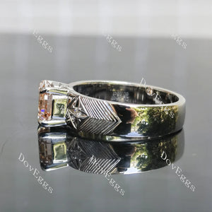 Lab Diamond Ring with Custom Accents (Moissanite/LGD/Gemstone) in 10K/14K/18K Gold or Platinum | DovEggs