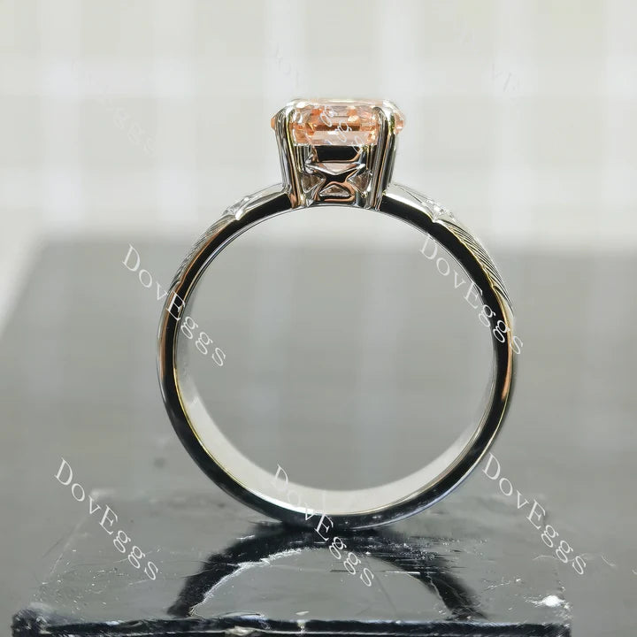 Lab Diamond Ring with Custom Accents (Moissanite/LGD/Gemstone) in 10K/14K/18K Gold or Platinum | DovEggs