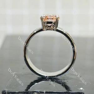 Lab Diamond Ring with Custom Accents (Moissanite/LGD/Gemstone) in 10K/14K/18K Gold or Platinum | DovEggs
