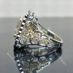 The hollow ring arm is decorated with small stones,simple but not simplistic| Doveggs