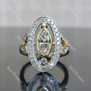 Retro and prosperous, combined with modern style engagement ring| Doveggs