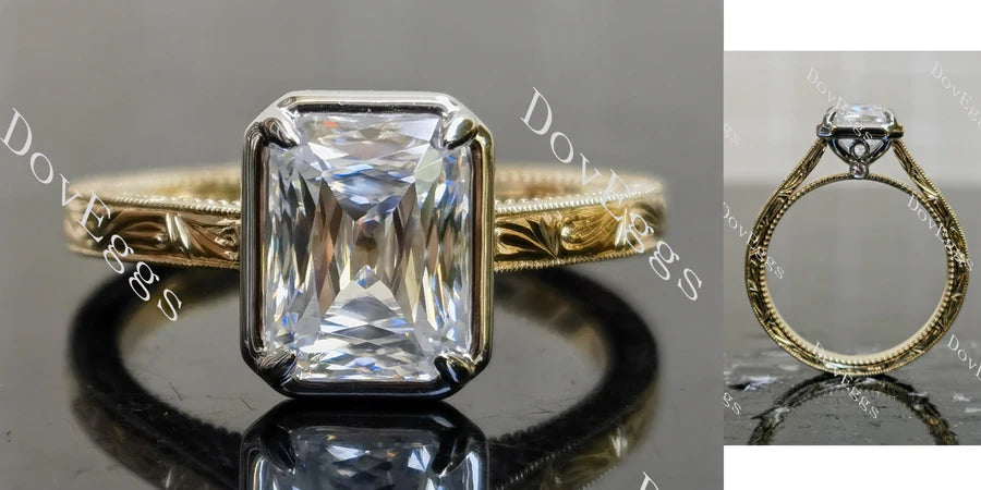 Petite Pavé Lab Diamond Ring with ≤2.8mm Accents in 10K/14K Gold or Platinum | DovEggs