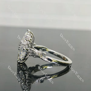 Hand carved sterling silver moissanite rings| Doveggs