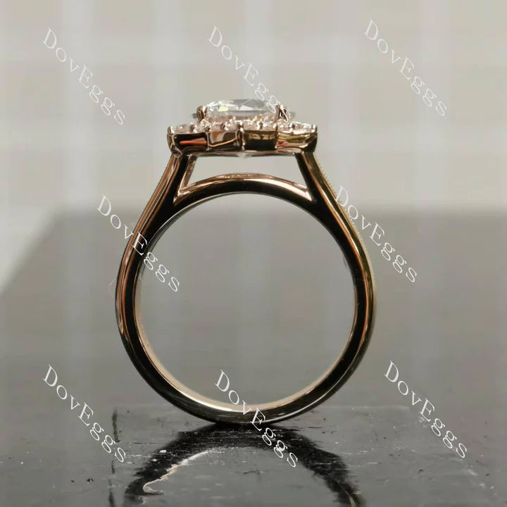 Petite Pavé Lab Diamond Ring with ≤2.8mm Accents in 10K/14K Gold or Platinum | DovEggs