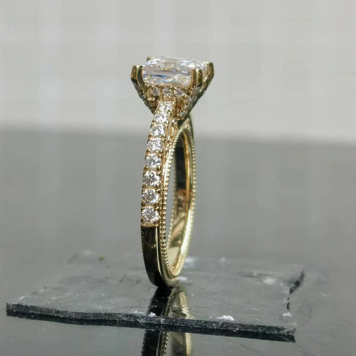 Accent Lab Diamond Ring in 10K/14K Gold or Platinum | DovEggs