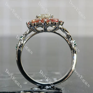 Cushion art deco engagement ring|Doveggs