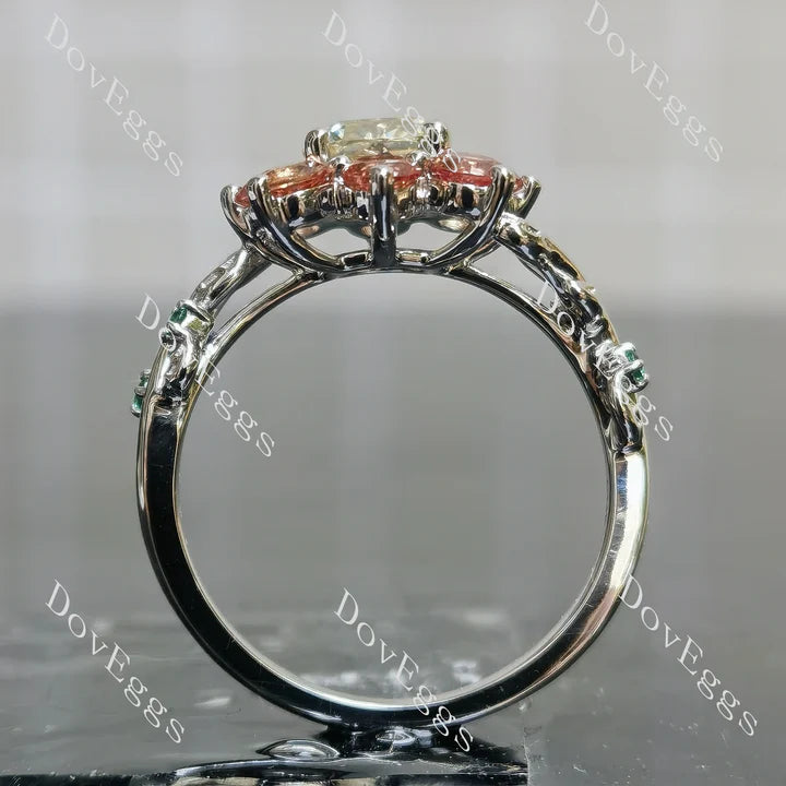 Elegant Accent Lab Diamond Ring in 10K/14K Gold or Platinum | DovEggs