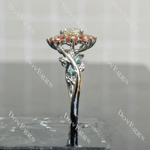 Elegant Accent Lab Diamond Ring in 10K/14K Gold or Platinum | DovEggs