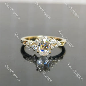 Delicate Pavé Lab Diamond Ring with ≤2.8mm Accents in 10K/14K Gold or Platinum | DovEggs