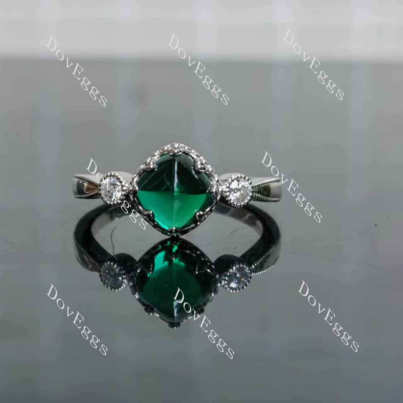 Elegant Pavé Lab Grown Diamond Ring in 10K/14K/18K Gold or Platinum | DovEggs