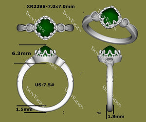 Elegant Pavé Lab Grown Diamond Ring in 10K/14K/18K Gold or Platinum | DovEggs