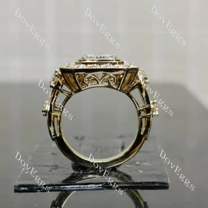 Vintage Halo Lab Grown Diamond Ring in 10K/14K/18K Gold or Platinum | DovEggs