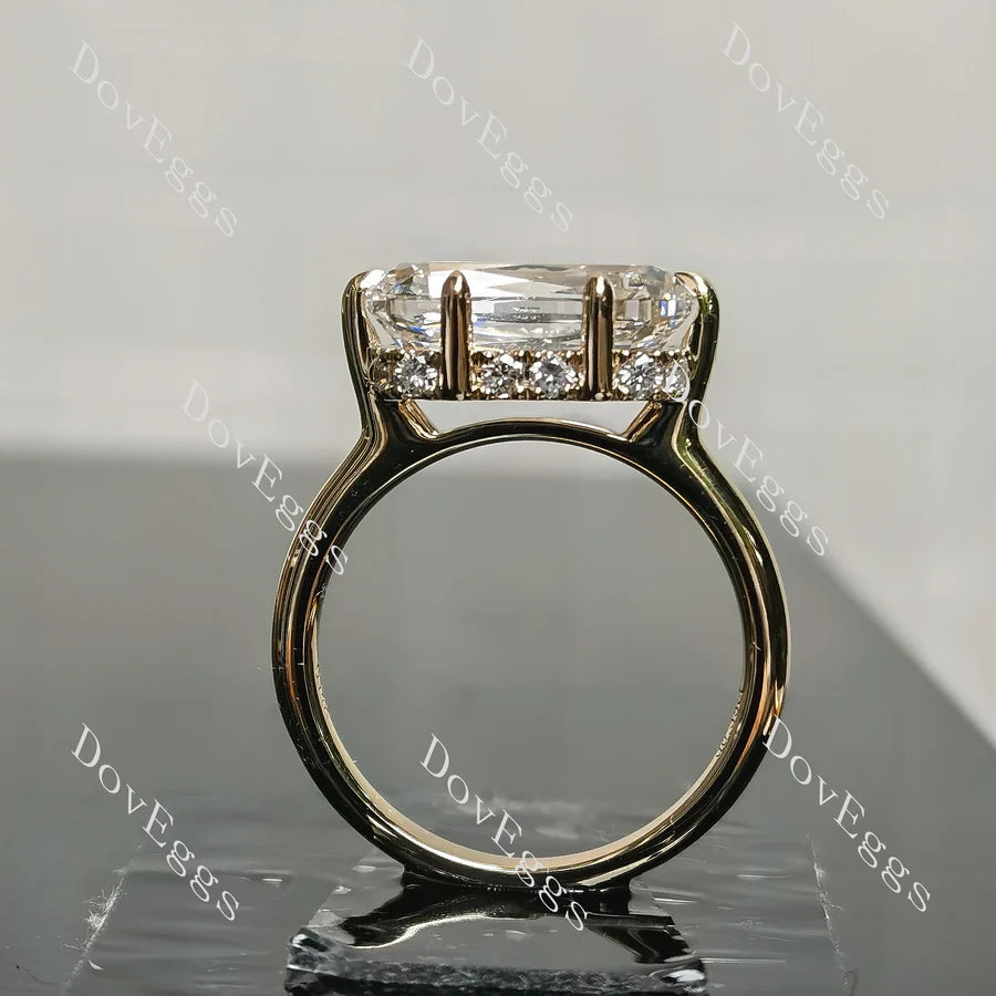Pavé Lab Grown Diamond Engagement Ring in 10K/14K/18K Gold or Platinum | DovEggs