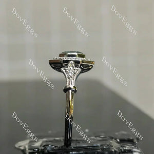 Halo Lab Diamond Ring in 10K/14K/18K Gold & Platinum | DovEggs