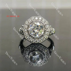 Halo Lab Diamond Bridal Ring Set in 10K/14K/18K Gold & Platinum | DovEggs