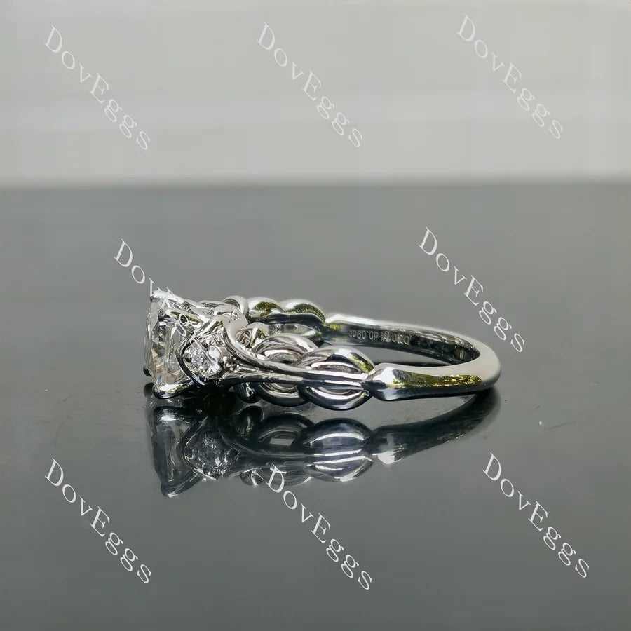 Halo Lab Grown Diamond Engagement Ring in 10K/14K/18K Gold or Platinum | DovEggs