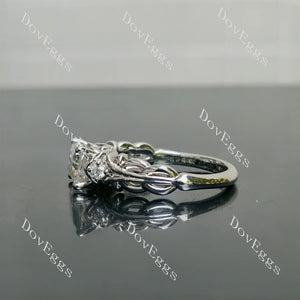 Halo Lab Grown Diamond Engagement Ring in 10K/14K/18K Gold or Platinum | DovEggs