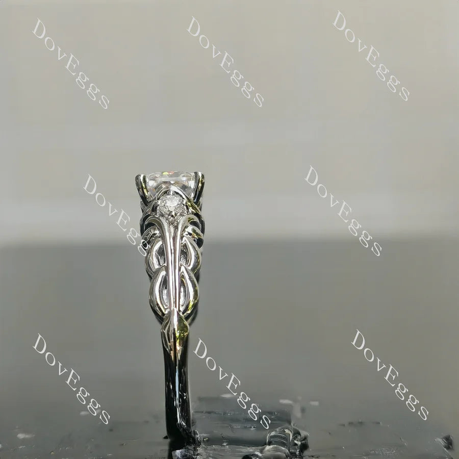 Halo Lab Grown Diamond Engagement Ring in 10K/14K/18K Gold or Platinum | DovEggs
