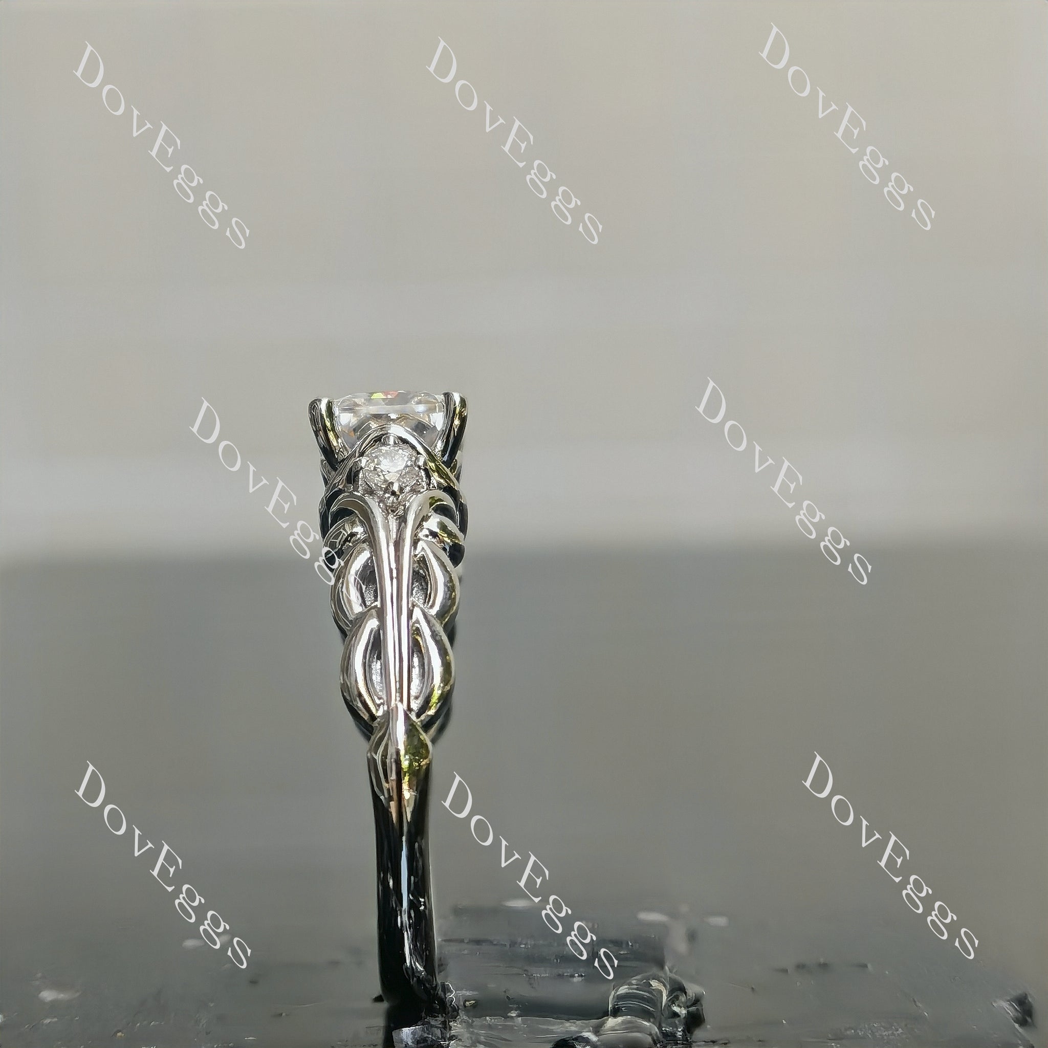Sterling silver moissanite engagement rings| Doveggs