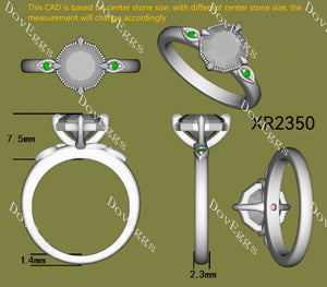 Pave Lab Grown Diamond Ring in 10K/14K/18K Gold or Platinum | DovEggs