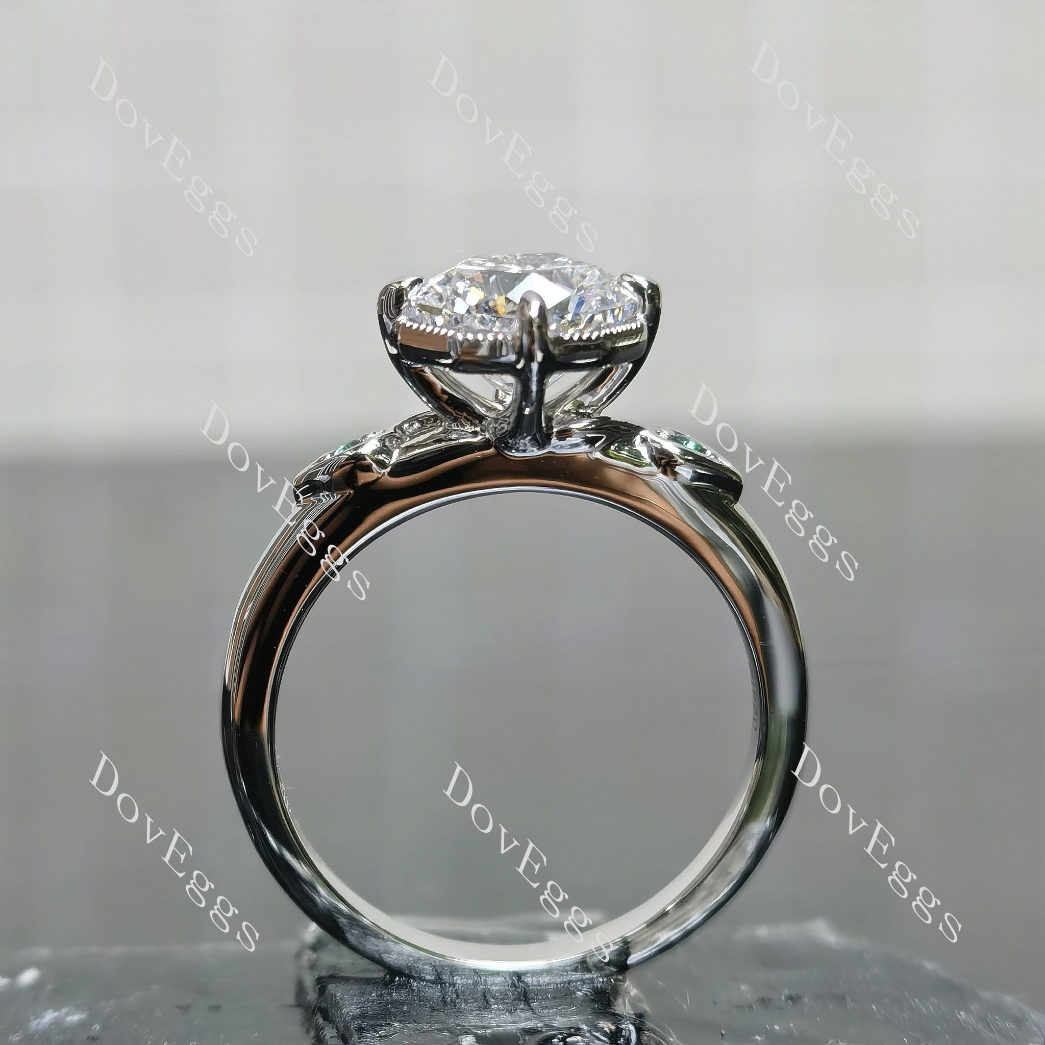 Sterling silver moissanite engagement rings| Doveggs