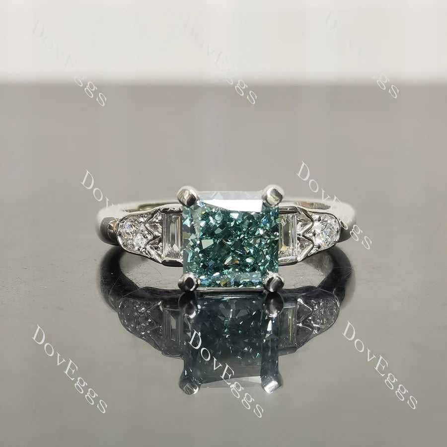 Solid Gold/Platinum Lab Grown Diamond Engagement Ring with Accents/Lab
Diamond | DovEgg
