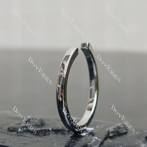 S925 silver plain wedding band|Doveggs