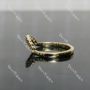 Link chain yellow gold plain wedding band|Doveggs