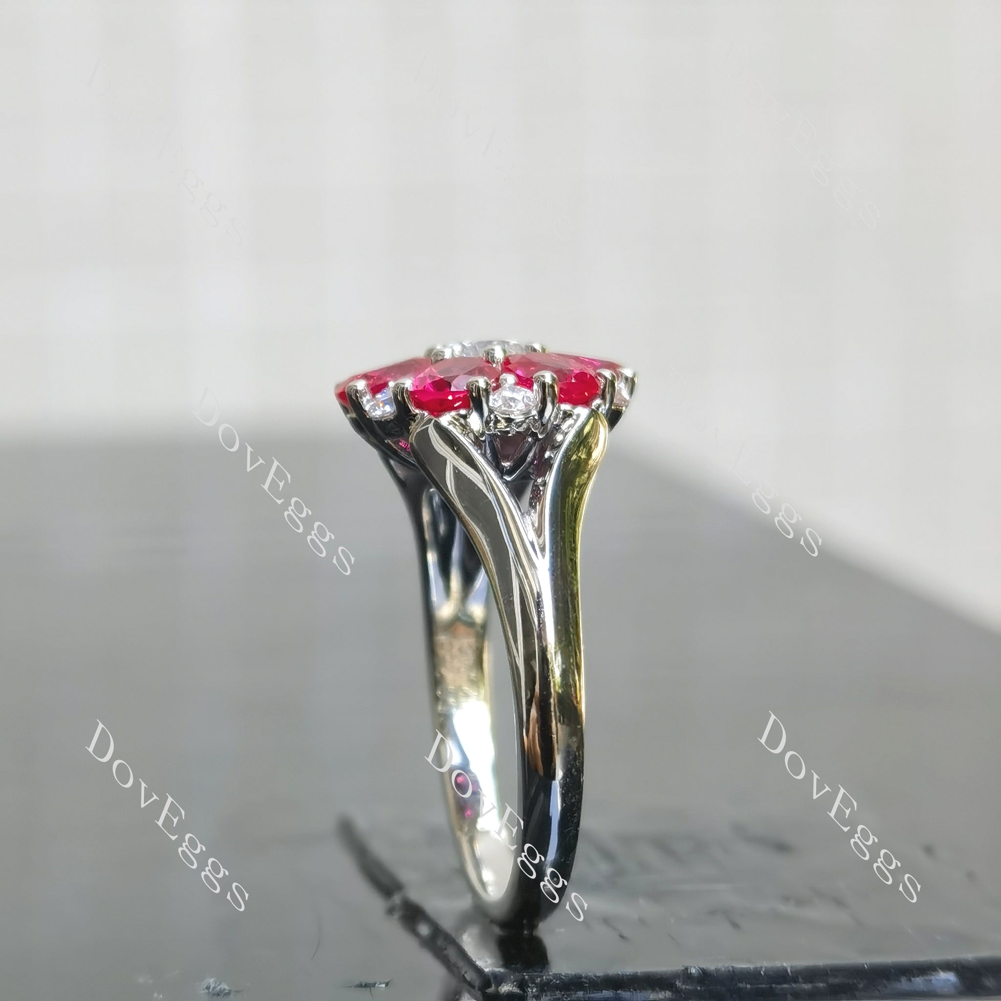 sterling silver moissanite engagement rings| DovEggs