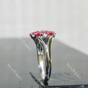 sterling silver moissanite engagement rings| DovEggs